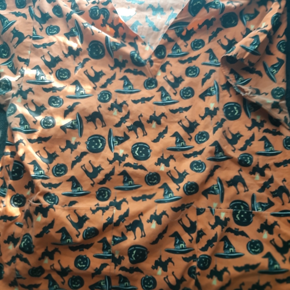 Halloween scrub top